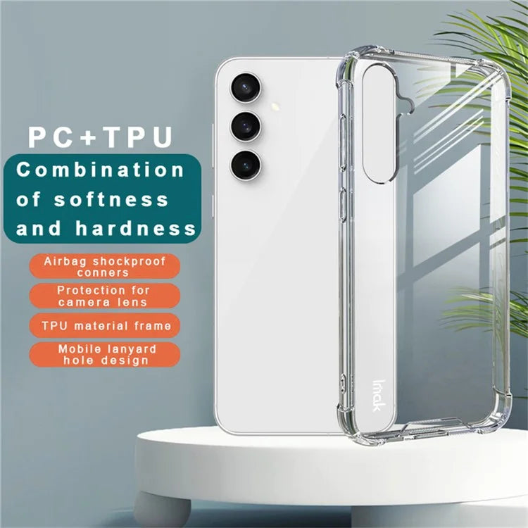 IMAK For Samsung Galaxy S23 FE Case PC+TPU Shockproof Clear Phone Cover