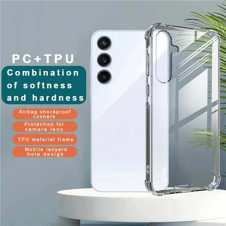 IMAK For Samsung Galaxy A35 5G Case PC+TPU Shockproof Clear Phone Cover