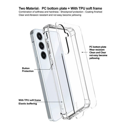 IMAK For Samsung Galaxy A35 5G Case PC+TPU Shockproof Clear Phone Cover