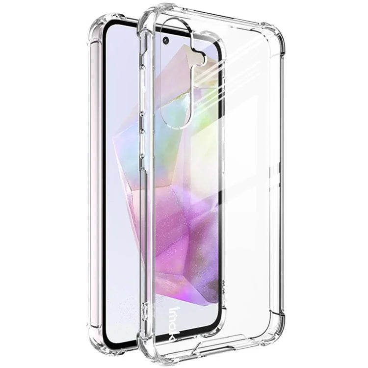 IMAK For Samsung Galaxy A55 5G Case PC+TPU Shockproof Clear Phone Cover