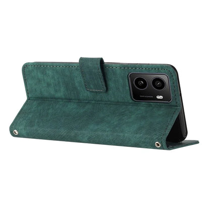 For HMD Pulse / Pulse+ / Pulse Pro Case Imprinted Lines Leather Phone Cover Bookstyle Folding Stand