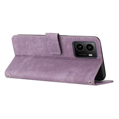 For HMD Pulse / Pulse+ / Pulse Pro Case Imprinted Lines Leather Phone Cover Bookstyle Folding Stand