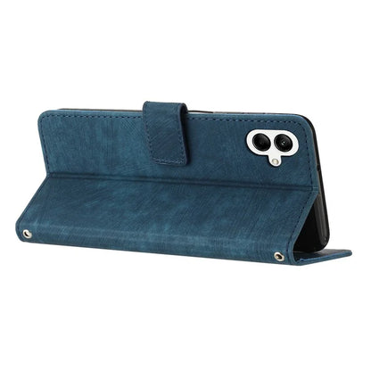 For Samsung Galaxy A06 Case Imprinted Lines Leather Phone Cover Bookstyle Folding Stand
