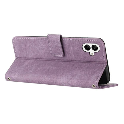 For Samsung Galaxy A06 Case Imprinted Lines Leather Phone Cover Bookstyle Folding Stand