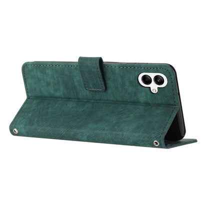 For Samsung Galaxy A06 Case Imprinted Lines Leather Phone Cover Bookstyle Folding Stand