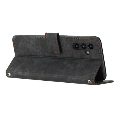 For Samsung Galaxy M35 5G Case Imprinted Lines Leather Phone Cover Bookstyle Folding Stand