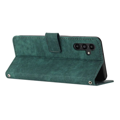For Samsung Galaxy M35 5G Case Imprinted Lines Leather Phone Cover Bookstyle Folding Stand