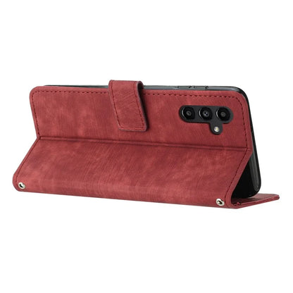 For Samsung Galaxy M35 5G Case Imprinted Lines Leather Phone Cover Bookstyle Folding Stand