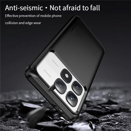 MOFI JK TPU Series-1 For Xiaomi Redmi K70 Ultra Case Carbon Fiber Texture TPU Soft Phone Cover