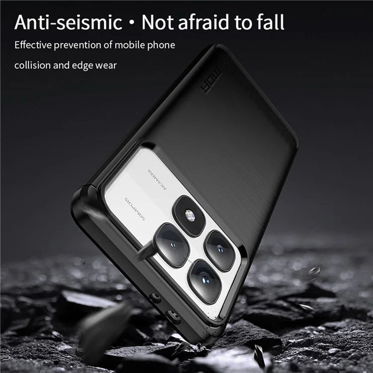 MOFI JK TPU Series-1 For Xiaomi Redmi K70 Ultra Case Carbon Fiber Texture TPU Soft Phone Cover