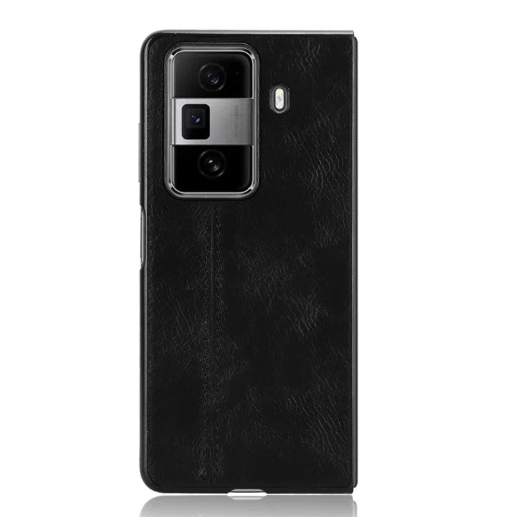 For Honor Magic Vs3 5G Case Cowhide Texture Leather+PC Phone Cover Stitching Lines