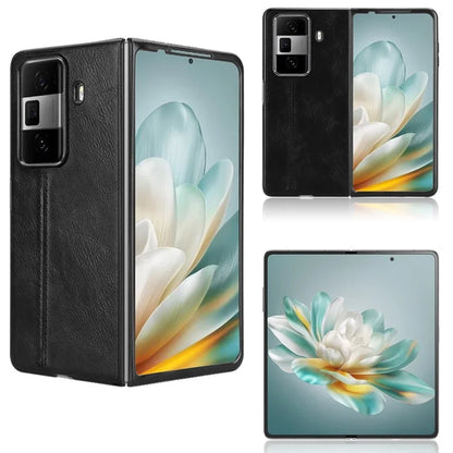 For Honor Magic Vs3 5G Case Cowhide Texture Leather+PC Phone Cover Stitching Lines