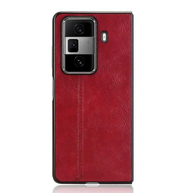 For Honor Magic Vs3 5G Case Cowhide Texture Leather+PC Phone Cover Stitching Lines