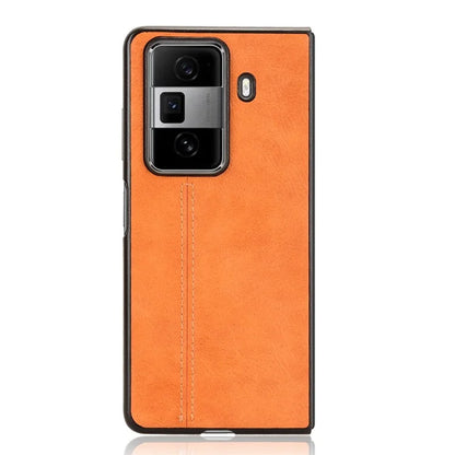 For Honor Magic Vs3 5G Case Cowhide Texture Leather+PC Phone Cover Stitching Lines