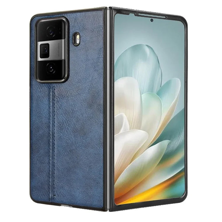 For Honor Magic Vs3 5G Case Cowhide Texture Leather+PC Phone Cover Stitching Lines