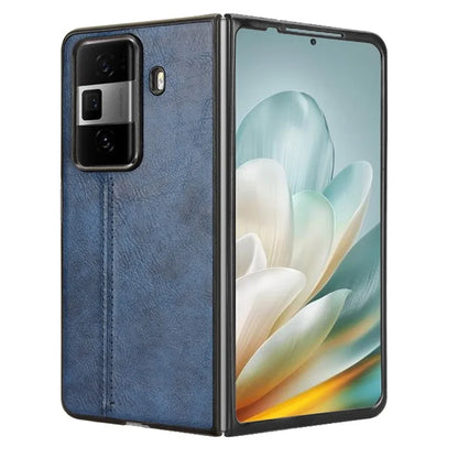 For Honor Magic Vs3 5G Case Cowhide Texture Leather+PC Phone Cover Stitching Lines