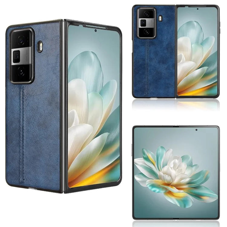 For Honor Magic Vs3 5G Case Cowhide Texture Leather+PC Phone Cover Stitching Lines