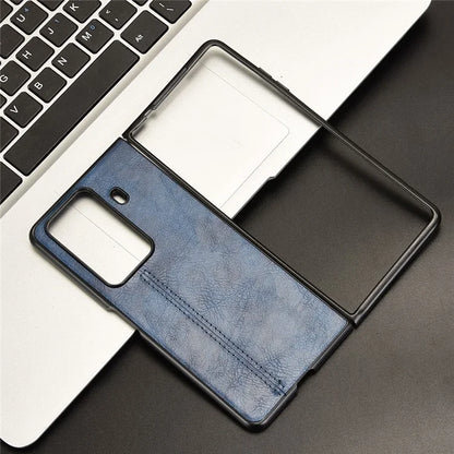 For Honor Magic Vs3 5G Case Cowhide Texture Leather+PC Phone Cover Stitching Lines