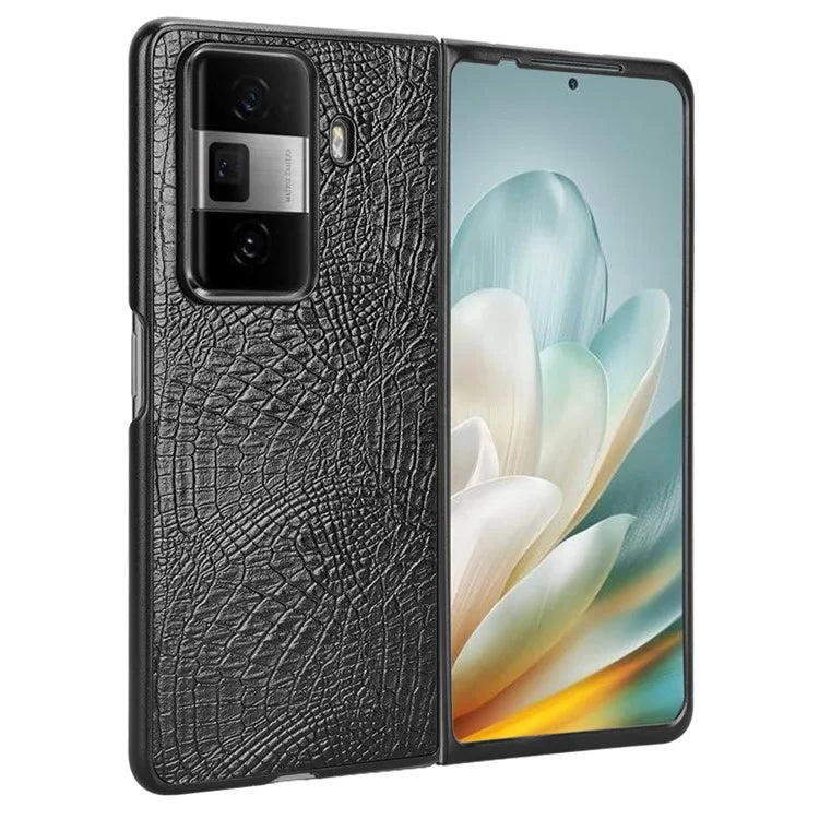 For Honor Magic Vs3 5G Case Crocodile Texture Leather Coated Hard PC Phone Cover