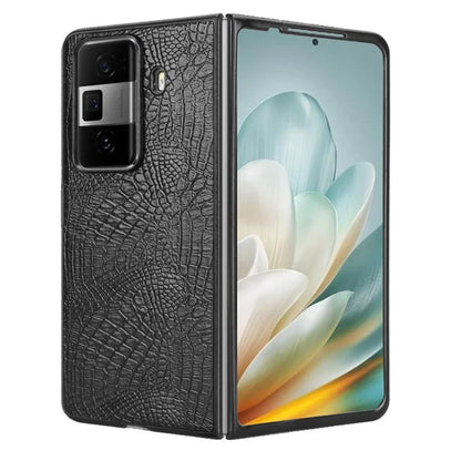 For Honor Magic Vs3 5G Case Crocodile Texture Leather Coated Hard PC Phone Cover