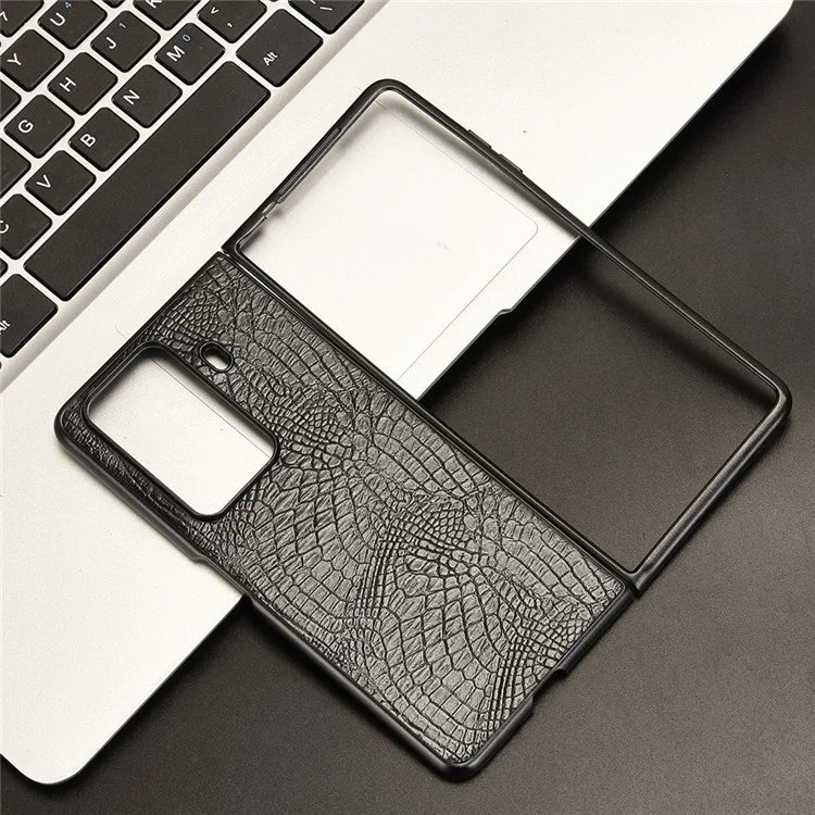 For Honor Magic Vs3 5G Case Crocodile Texture Leather Coated Hard PC Phone Cover