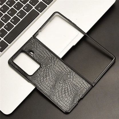 For Honor Magic Vs3 5G Case Crocodile Texture Leather Coated Hard PC Phone Cover