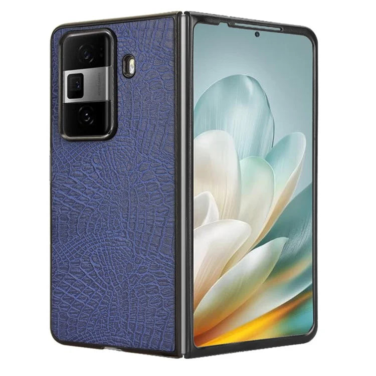For Honor Magic Vs3 5G Case Crocodile Texture Leather Coated Hard PC Phone Cover