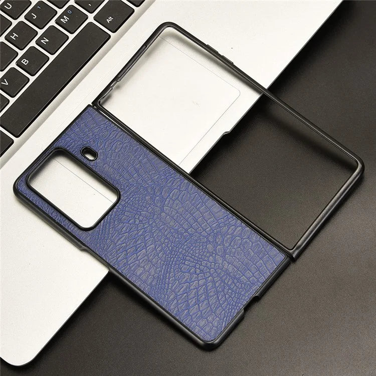 For Honor Magic Vs3 5G Case Crocodile Texture Leather Coated Hard PC Phone Cover