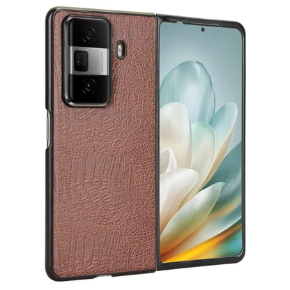 For Honor Magic Vs3 5G Case Crocodile Texture Leather Coated Hard PC Phone Cover