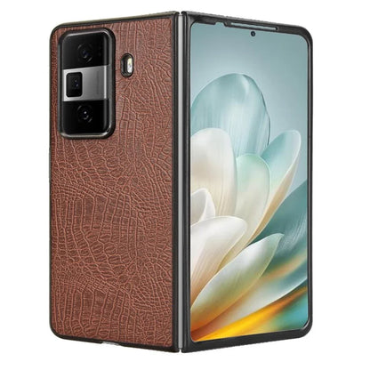 For Honor Magic Vs3 5G Case Crocodile Texture Leather Coated Hard PC Phone Cover