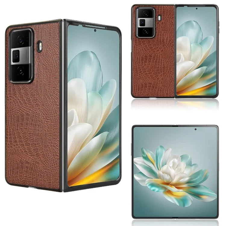 For Honor Magic Vs3 5G Case Crocodile Texture Leather Coated Hard PC Phone Cover