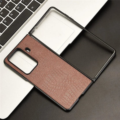 For Honor Magic Vs3 5G Case Crocodile Texture Leather Coated Hard PC Phone Cover