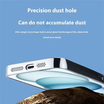 For iPhone 16 Pro Max Magnetic Case PC+TPU Epoxy Real Dried Flower Phone Cover