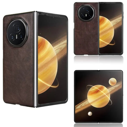 For Honor Magic V3 5G Case Litchi Texture PU Leather + PC Phone Cover