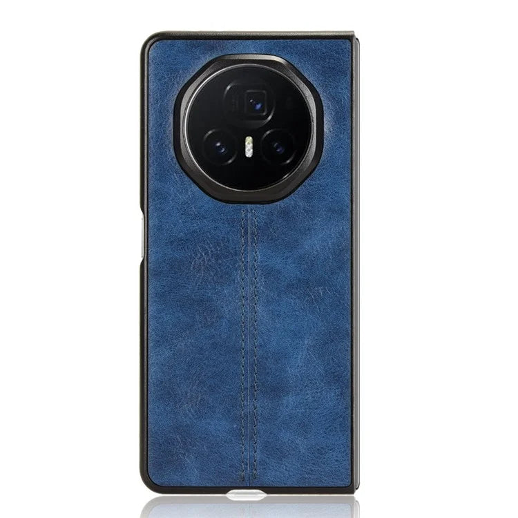 For Honor Magic V3 5G Case Cowhide Texture Leather+PC Phone Cover Stitching Lines