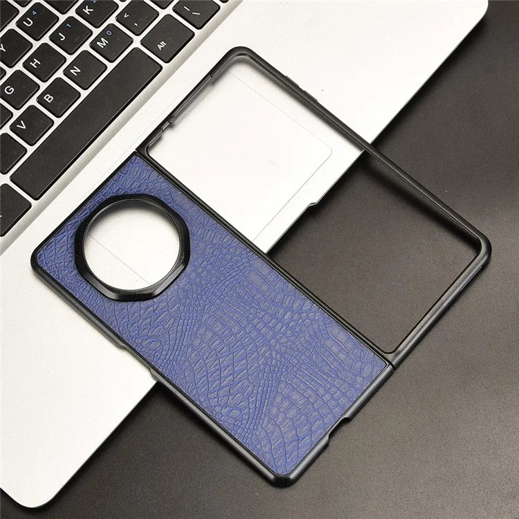 For Honor Magic V3 5G Case Crocodile Texture Leather Coated Hard PC Phone Cover