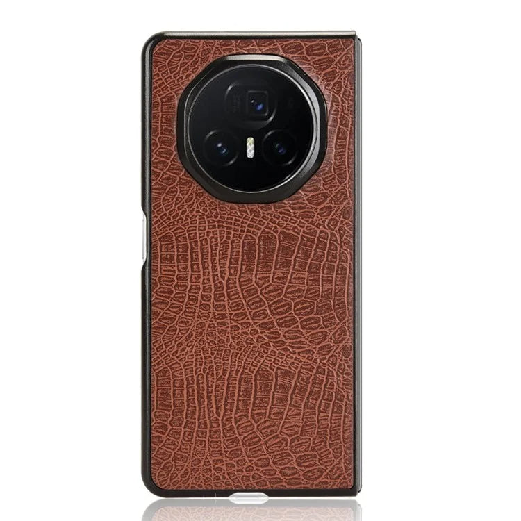 For Honor Magic V3 5G Case Crocodile Texture Leather Coated Hard PC Phone Cover