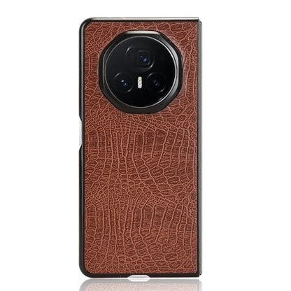 For Honor Magic V3 5G Case Crocodile Texture Leather Coated Hard PC Phone Cover