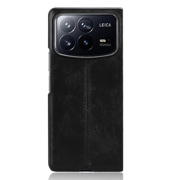 For Xiaomi Mix Fold 4 5G Case Cowhide Texture Leather+PC Phone Cover Stitching Lines