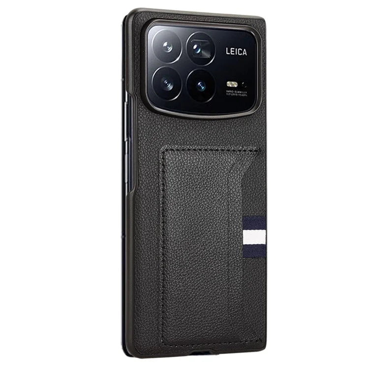 For Xiaomi Mix Fold 4 5G Case Card Holder Litchi Texture Leather+PC Folding Phone Cover