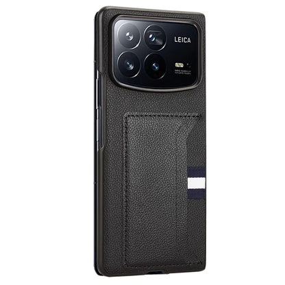 For Xiaomi Mix Fold 4 5G Case Card Holder Litchi Texture Leather+PC Folding Phone Cover