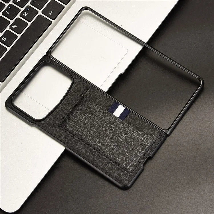 For Xiaomi Mix Fold 4 5G Case Card Holder Litchi Texture Leather+PC Folding Phone Cover