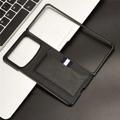 For Xiaomi Mix Fold 4 5G Case Card Holder Litchi Texture Leather+PC Folding Phone Cover