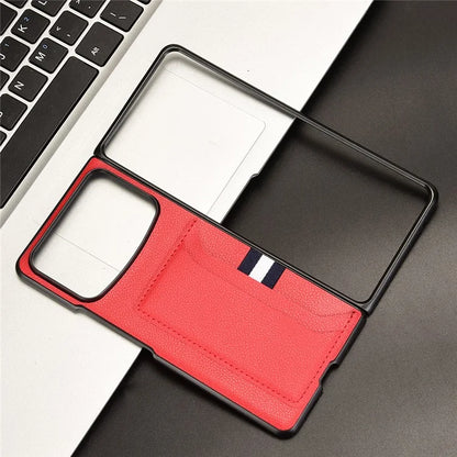 For Xiaomi Mix Fold 4 5G Case Card Holder Litchi Texture Leather+PC Folding Phone Cover