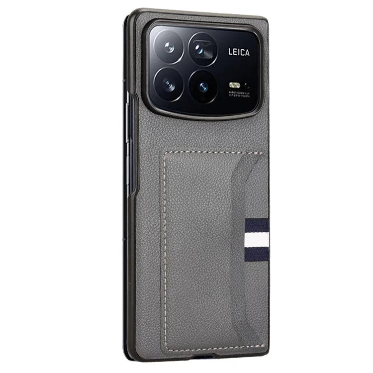 For Xiaomi Mix Fold 4 5G Case Card Holder Litchi Texture Leather+PC Folding Phone Cover