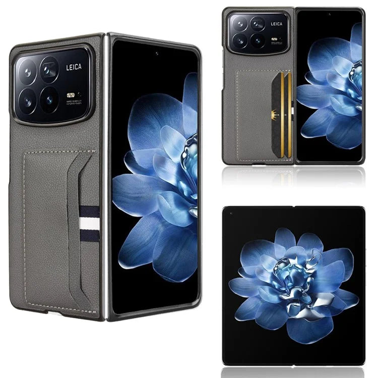 For Xiaomi Mix Fold 4 5G Case Card Holder Litchi Texture Leather+PC Folding Phone Cover