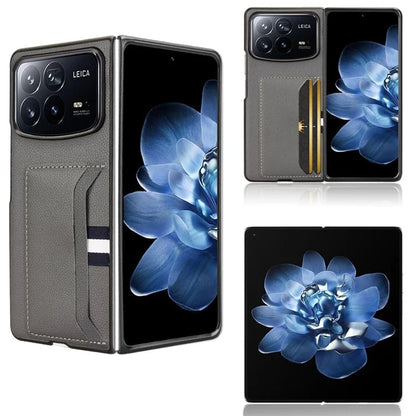 For Xiaomi Mix Fold 4 5G Case Card Holder Litchi Texture Leather+PC Folding Phone Cover
