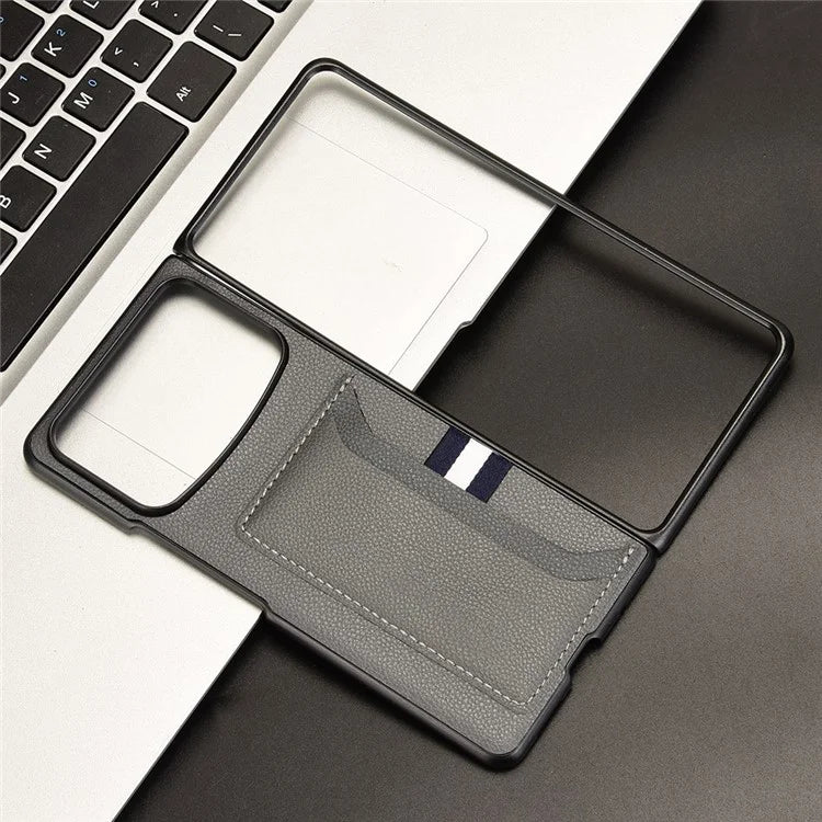 For Xiaomi Mix Fold 4 5G Case Card Holder Litchi Texture Leather+PC Folding Phone Cover