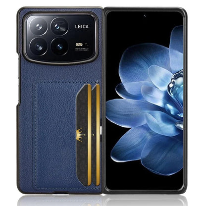 For Xiaomi Mix Fold 4 5G Case Card Holder Litchi Texture Leather+PC Folding Phone Cover