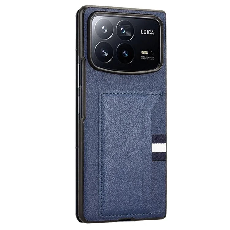 For Xiaomi Mix Fold 4 5G Case Card Holder Litchi Texture Leather+PC Folding Phone Cover